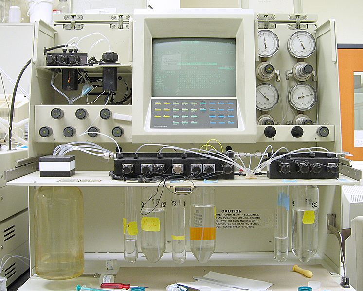 A Beckman-Coulter Porton LF3000G protein sequencer.